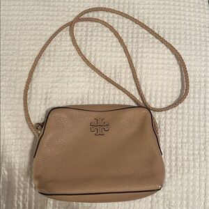 Tory Burch Beige Leather Crossbody Bag